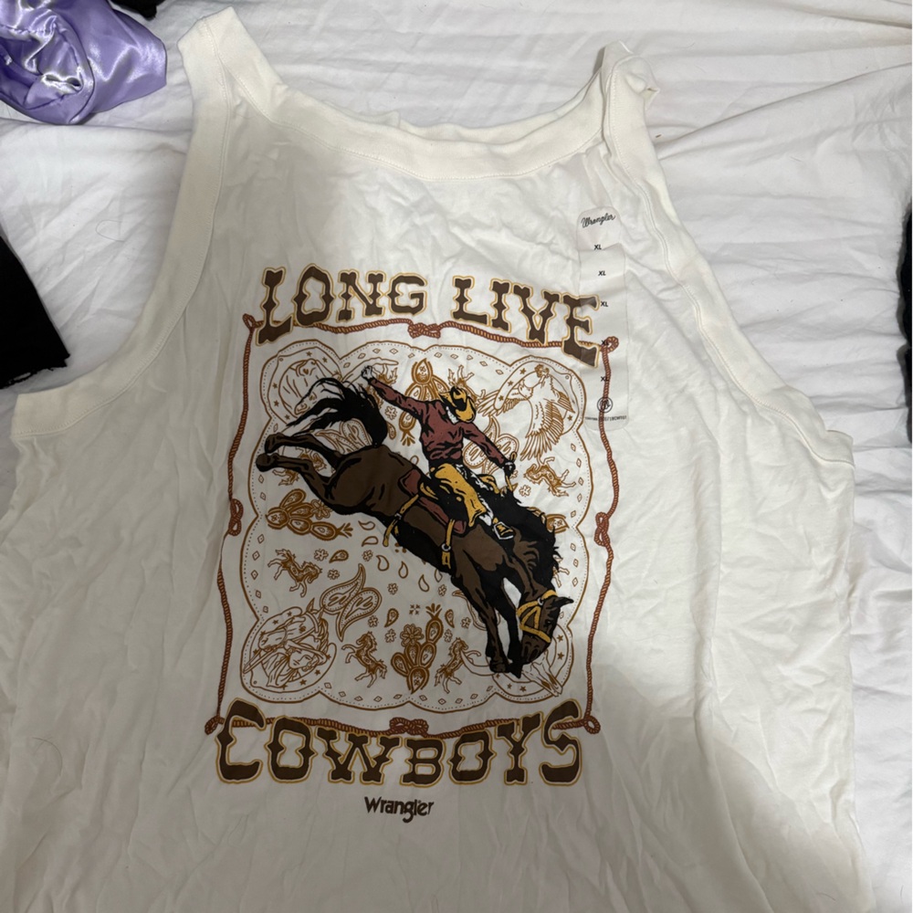 Wrangler 'Long Live Cowboys' Graphic Tank Top